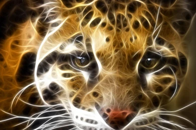 Fractal Spotted Wild Cat >> HD Wallpaper, Get It Now!