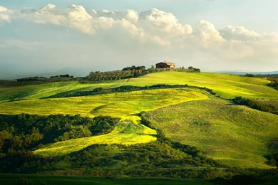 Italy Tuscany Vineyard House Wallpapers