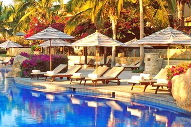 Beautiful Tropical Resort Pool HD Desktop Wallpapers : Widescreen ...