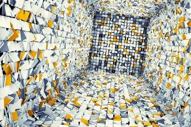 1280x1024 White Gray And Yellow 3D Tiles Desktop PC And Mac Wallpapers