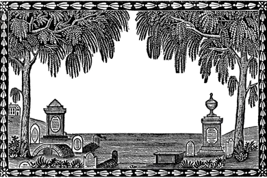 Vintage Halloween Frame Graveyard GraphicsFairy   The Graphics Fairy