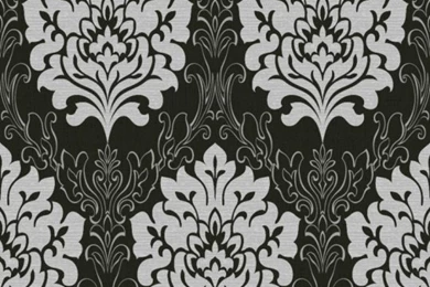 Marrakesh Grey & Black Damask Wallpapers