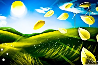 Beautiful Landscape Drawing HD Desktop Wallpapers : Widescreen ...