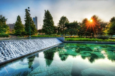 The Silky Fountain Widescreen Wallpapers