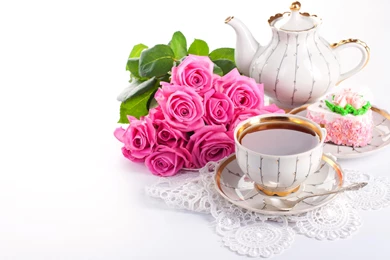 TEA TIME WALLPAPER   (