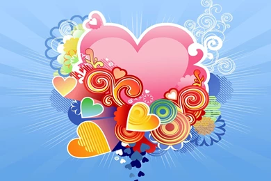 Love Heart shaped Blue Backgrounds Wallpapers