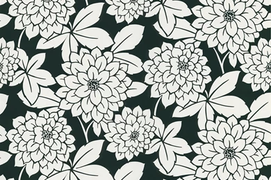 Souci Fun Floral Wallpapers In Black And White By Brewster Home ...