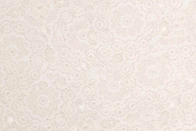 Tan White 79521 Floral Crochet Textured Embossed Wallpapers By York
