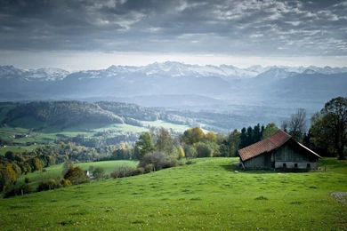 Cabin Overlooking Valley Wallpapers 6155 1920x1080   UMad.com