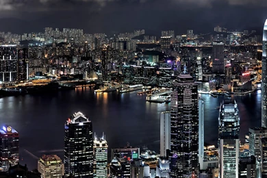 City At Night Wallpapers 3840x1080   (