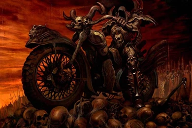 Brown Chariot Modern Necromancer Fantasy Skulls Bike HD Wallpapers ...
