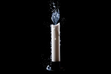 Water Candle Photoshop 3d Hd Image