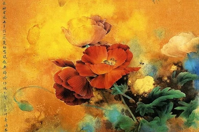 Flowers And Birds, Chinese Gongbi Paintings By Zou Chuan An ...