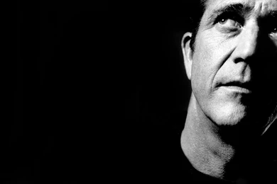 Mel Gibson Actor Face Bw
