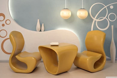 Two Chairs And A Table HD Desktop Wallpapers : High Definition ...