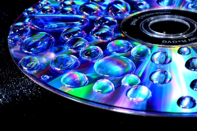 Water Drops On A CD HD Wallpapers. 4K Wallpapers