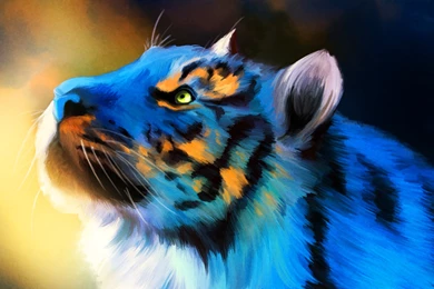 Blue Tiger Art Wallpapers