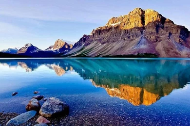 Crystal Clear Mountain Reflection Wallpapers   (
