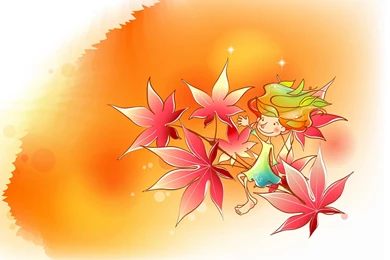 Fairy Autumn Illustrator Wallpapers 12 － Paintings Wallpapers ...
