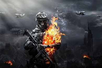 Download HD Battlefield 3 Skull Fire Gun Ammunition Wallpapers ...