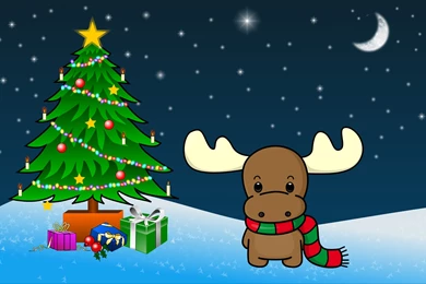 Christmas Moose Wallpapers » WallDevil   Best Free HD Desktop And ...