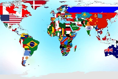 Geography Flags Map