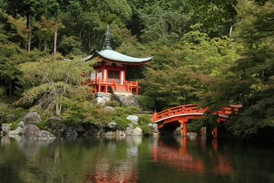 Wallpapers Daigo, Temple, Kyoto, Japan, Buddhist Temple, Pond ...