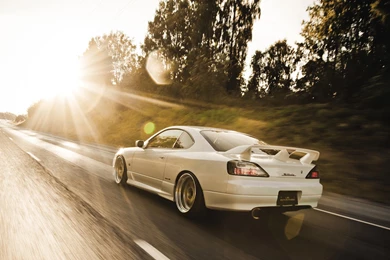 Trees, Cars, Sunlight, Roads, Vehicles, White Cars, Nissan Silvia ...