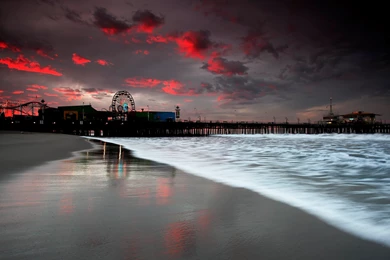 Santa Monica Pier At Sunrise Wallpapers 1920x1200 1690090