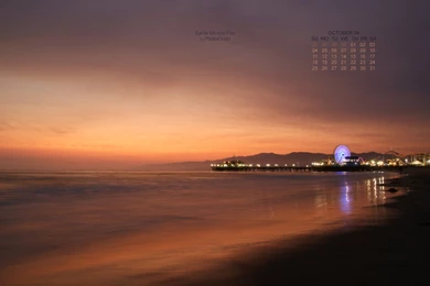 Free 'Santa Monica Pier At Dusk' Desktop Wallpapers » PhotoClops On ...