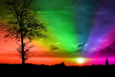 Rainbow Sunset Twitter Backgrounds, Rainbow Sunset Twitter Themes