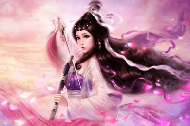 Long Hair Bikini Beach Water Wet Sun Anime Girl Wallpapers ...