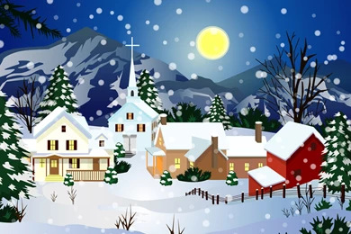 christmas winter scenes wallpapers free wallpapers