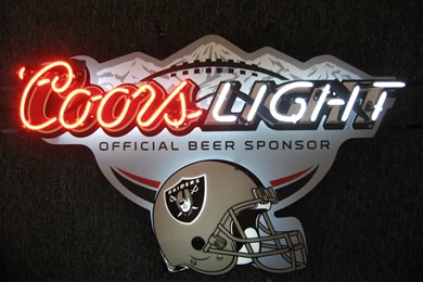 Coors Light Oakland Raiders Neon Beer Sign 2009 Version   Coors ...