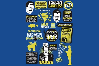 Ron Swanson Quotes T Shirt From Tom Trager