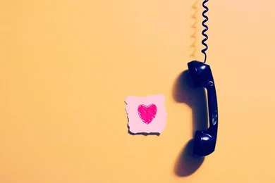 Calling My Girlfriend Pink Heart Love