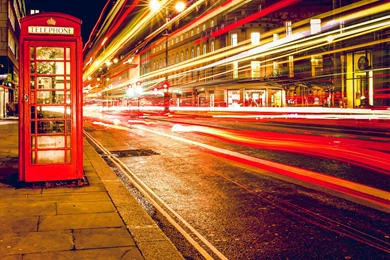 4K Red Telephone Booth Wallpapers