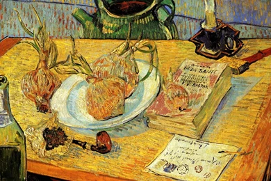 Vincent Van Gogh Wallpaper, Still Life With Drawing Board Pipe ...