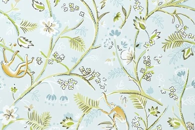 Guadeloupe Floral Wallpapers Blue