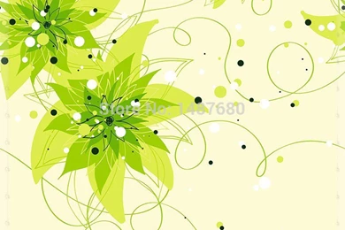 Aliexpress.com : Buy Fresh Green Floral Backgrounds Wall Paper Non ...