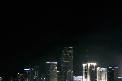 Download Wallpapers 2560x1024 Downtown, Miami, Night, Florida Dual ...