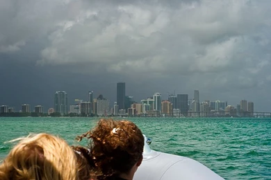 Downtown Miami Skyline From Biscayne Bay Tour