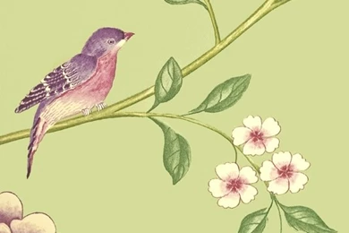 Pavilion Floral Wallpapers Georgian Green