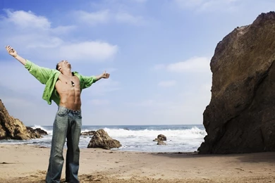 1920x1080 Macho, Men, Man, Sand, Rock, Sars, Sea Wallpapers And ...