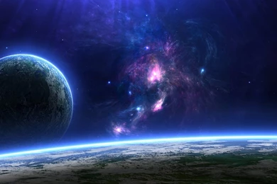 1280x720 Blue Panet Artwork Wallpapers