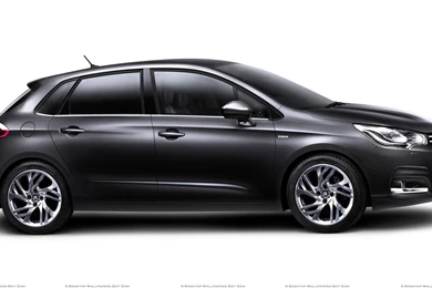 Side Pose Of 2011 Citroen C4 In Black N White Backgrounds Wallpapers