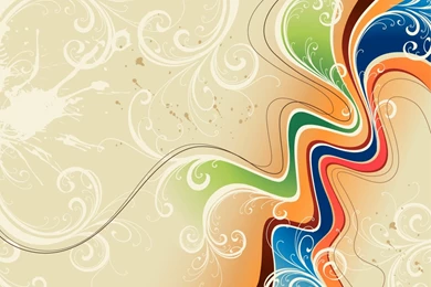 Classic Colorful 3D Floral Design Wallpapers