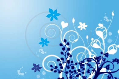Abstract Blue Floral Blue – Abstract 3D And CG HD Desktop Wallpapers