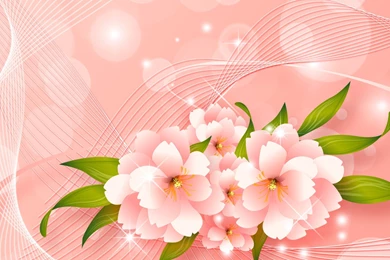 3d Abstract Hdwallpapers Pink Floral Waves 54974