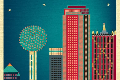 Popular Items For Dallas Skyline On Etsy